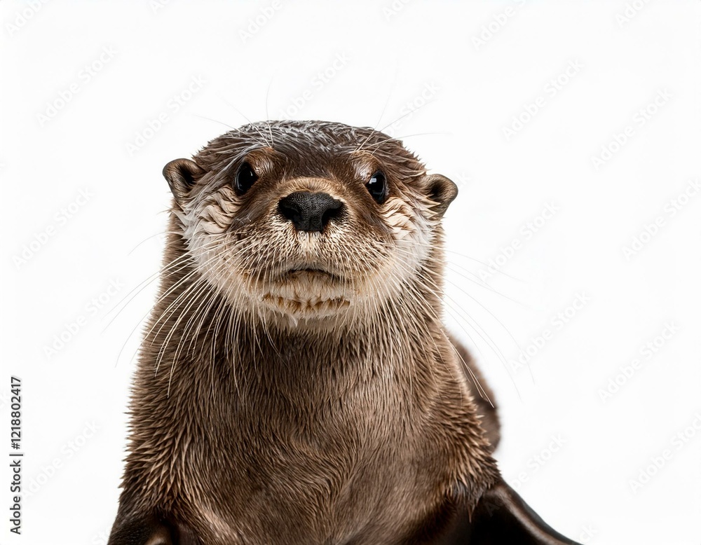 sea otter isolated on white background sea otter isolated on white background