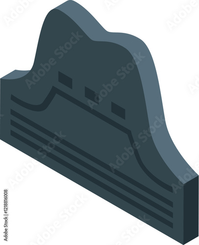 Isometric view of the great wall of china, a historic landmark symbolizing protection and cultural heritage