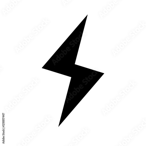 Thunder icon solid flash electric Charge, Bolt, simple Design, vector illustration