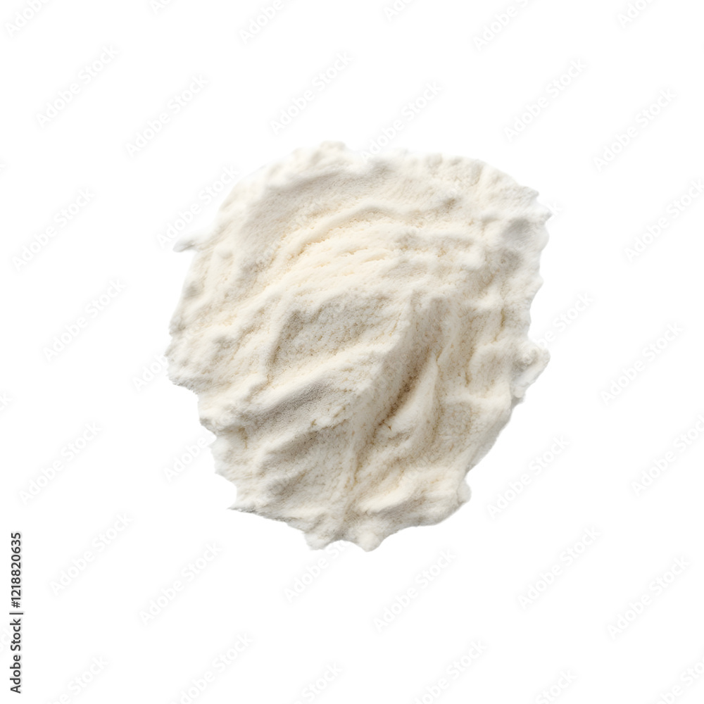 Pile of almond flour bunch isolated on white background Pile of almond flour bunch isolated on white background