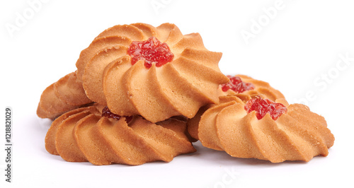 cookies kurabye isolated on a white background photo