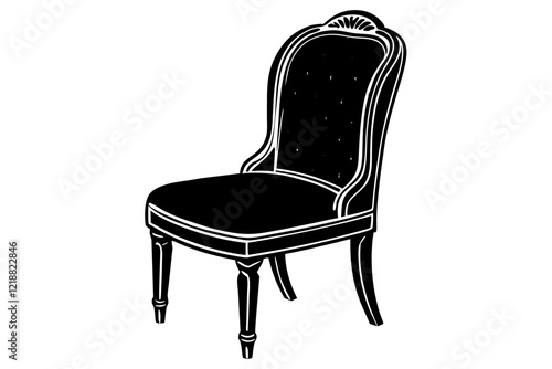 single chair design silhouette vector illustration