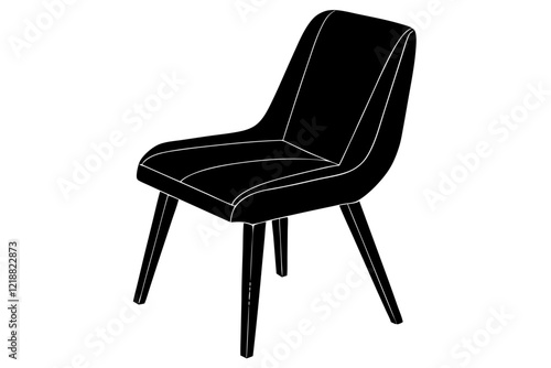 single chair design silhouette vector illustration