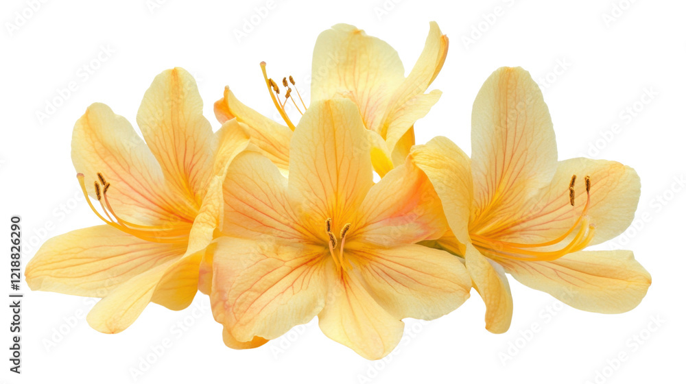 Fototapeta premium Yellow flower on transparent background