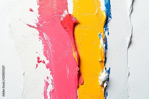 Wallpaper Mural Colorful strokes of paint on a canvas showcasing artistic expression and creativity Torontodigital.ca