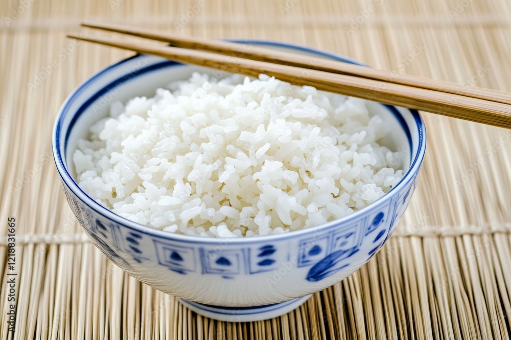 Close-up of rice bowl with chopsticks. Featuring a bowl of white rice with chopsticks. Highlighting the simplicity and cultural significance. Ideal for culinary and cultural visuals. Close-up of rice bowl with chopsticks. Featuring a bowl of white rice with chopsticks. Highlighting the simplicity and cultural significance. Ideal for culinary and cultural visuals.