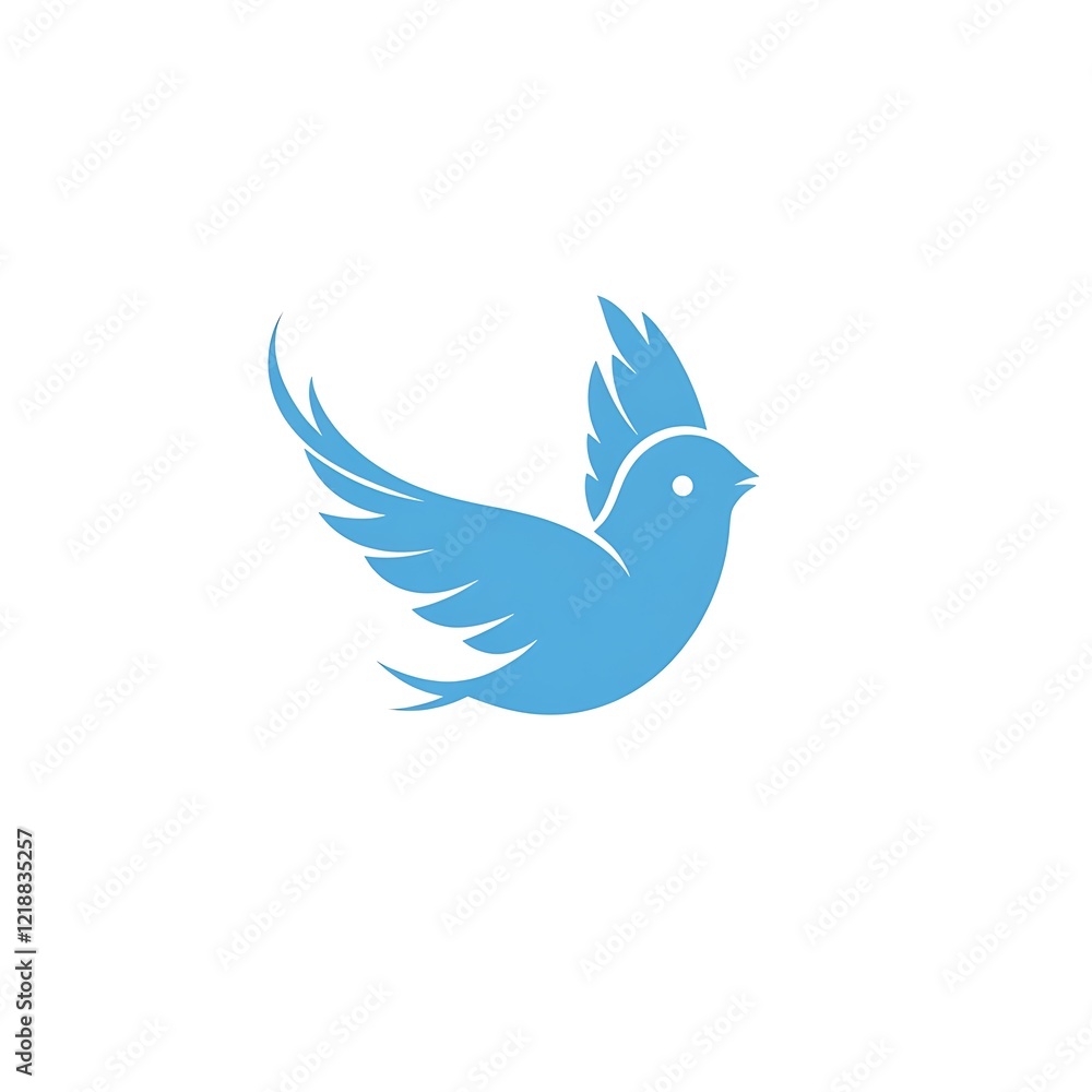 A Blue Bird Soaring In Flight Gracefully A Blue Bird Soaring In Flight Gracefully
