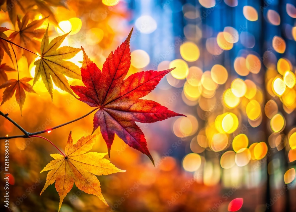 Autumn Maple Leaves Urban Exploration Bokeh Photography Autumn Maple Leaves Urban Exploration Bokeh Photography