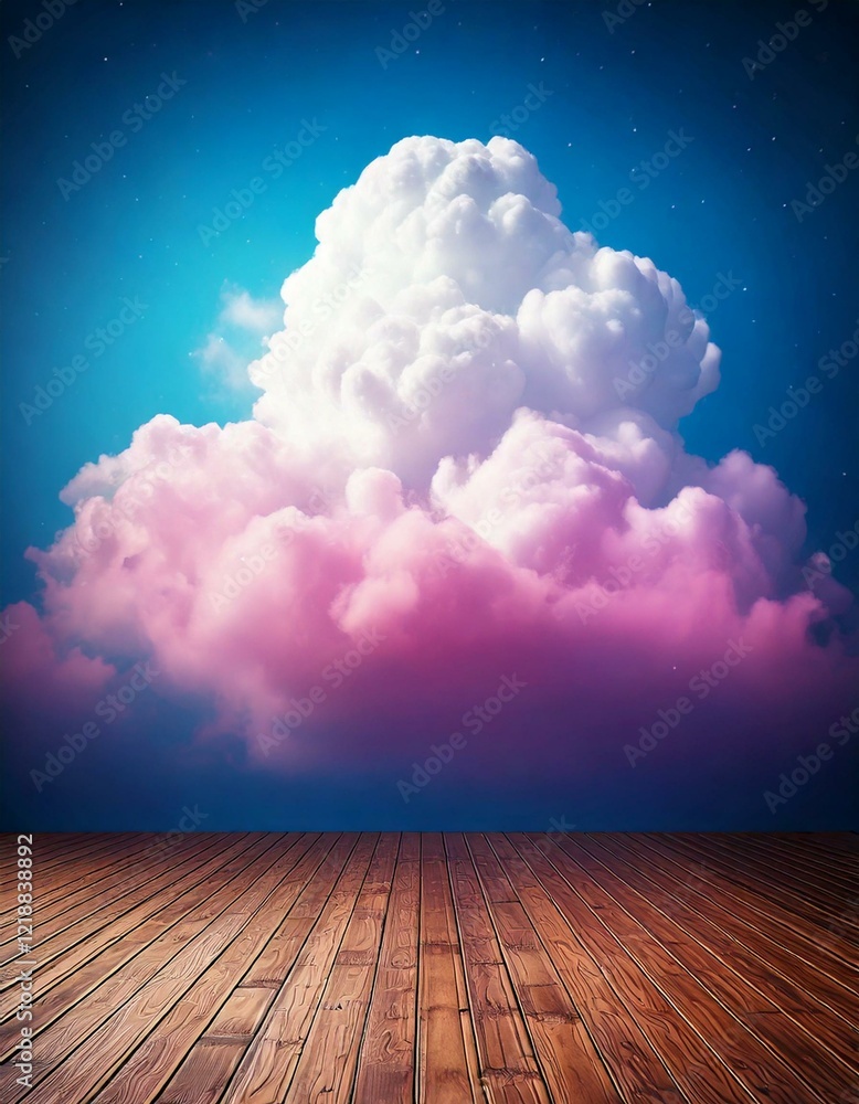 studio backdrop featuring sky and cloud