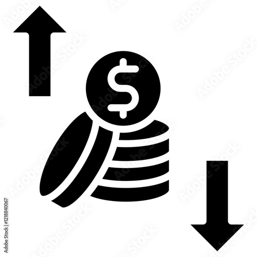 Profit & Loss glyph icon