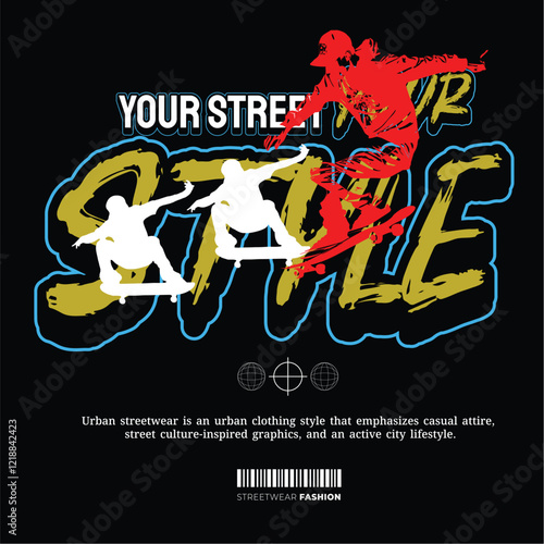 Street Style skate board for fashion graphic unique fashion sense with this image that embodies urban style and individuality