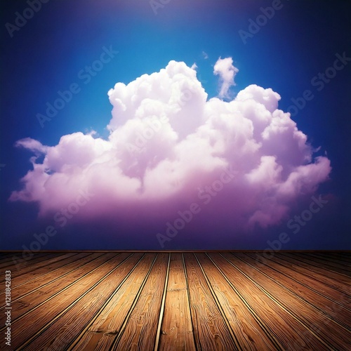 Obraz na płótnie studio background with sky and clouds w salonie