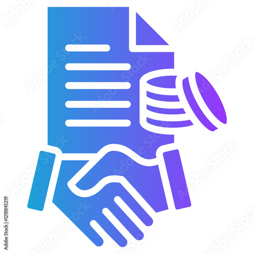 Accountant glyph gradient icon