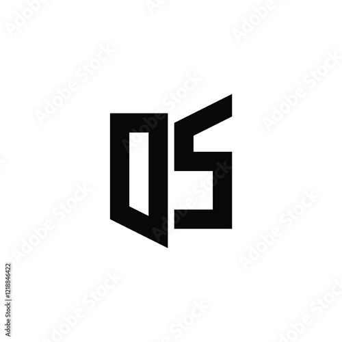 OS monogram logo design letter text name symbol monochrome logotype alphabet character simple logo