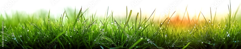 Fresh green grass isolated on white background, banner Fresh green grass isolated on white background, banner