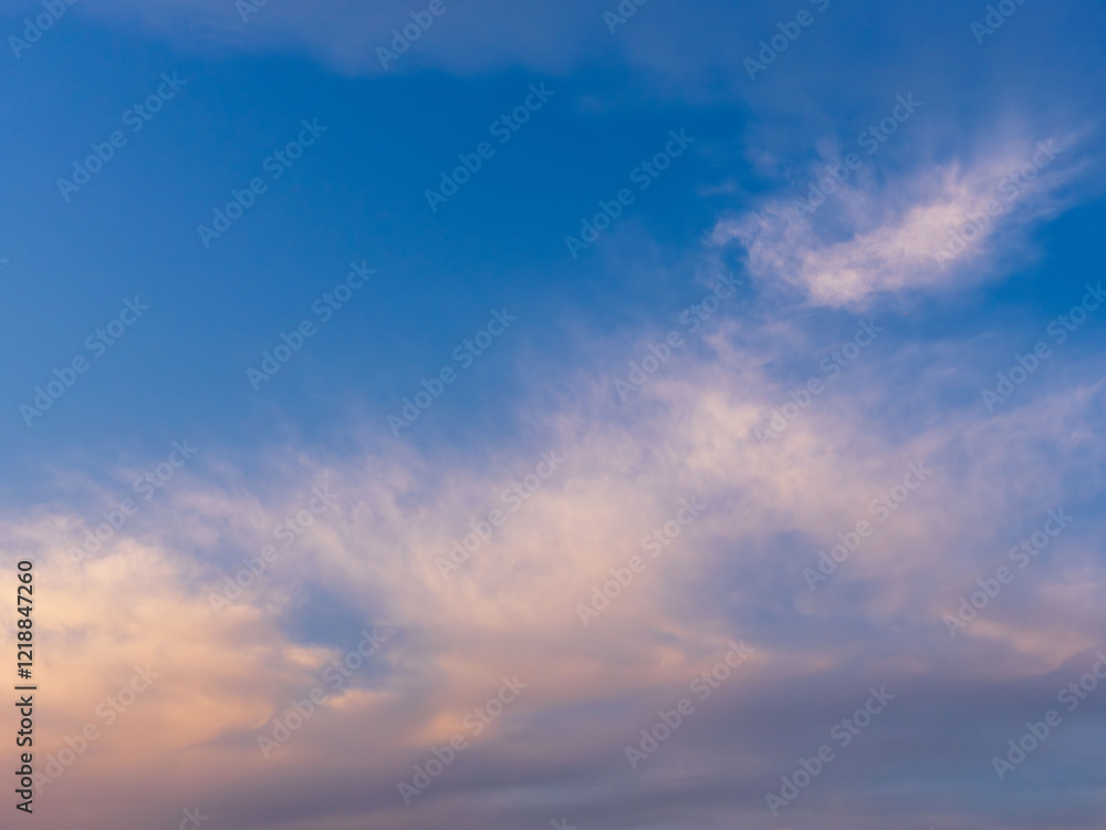 Obraz premium 冬の夕暮れの空と雲11