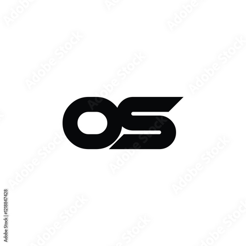 OS monogram logo design letter text name symbol monochrome logotype alphabet character simple logo