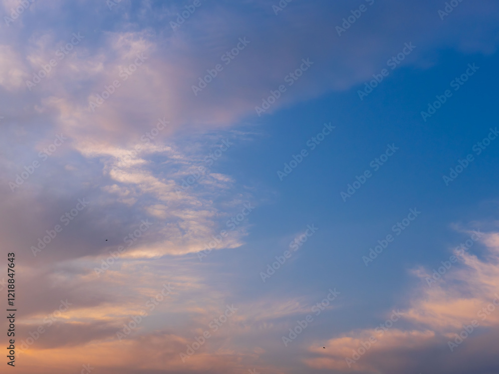 冬の夕暮れの空と雲07 冬の夕暮れの空と雲07
