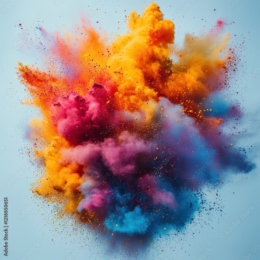 Vibrant color explosion art studio high-speed photography creative environment dynamic viewpoint abstract concept Vibrant color explosion art studio high-speed photography creative environment dynamic viewpoint abstract concept