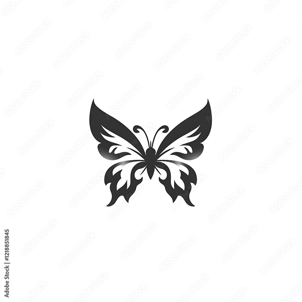 Elegant Black Butterfly Design Graphic Image Elegant Black Butterfly Design Graphic Image