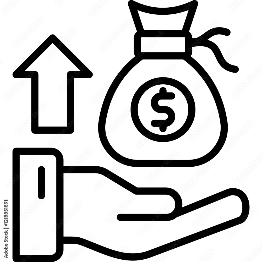 Earnings line icon Earnings line icon
