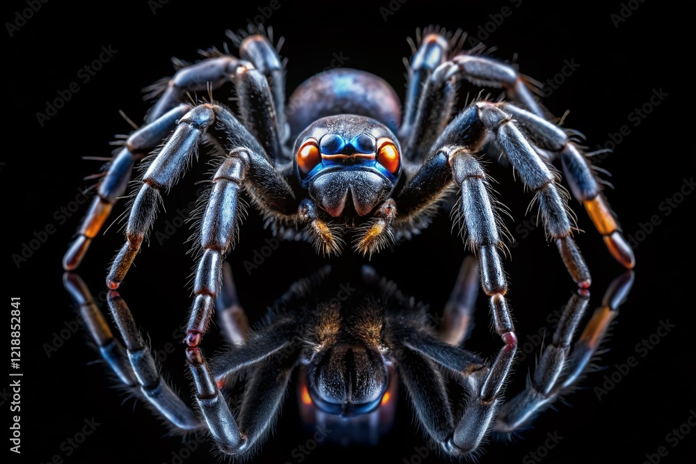 Fototapeta premium Black Spider Low Light Cutout PNG