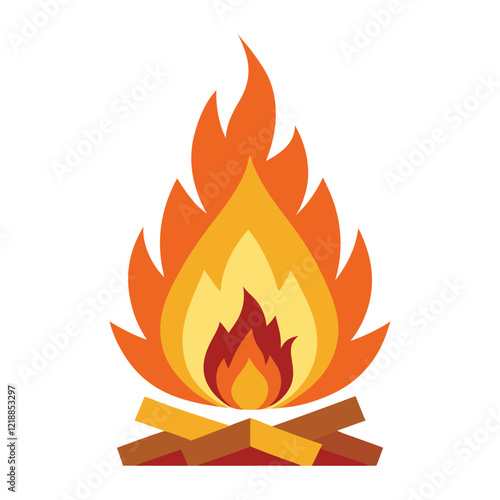 fire icon vector. symbol, sign.