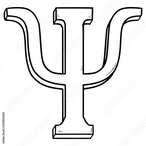 psychology icon illustration hand drawn outline vector