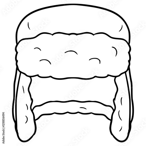 ushanka illustration hand drawn outline vector