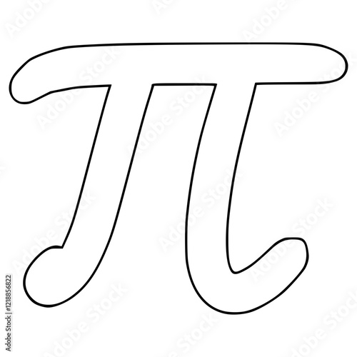 pi icon illustration hand drawn outline vector