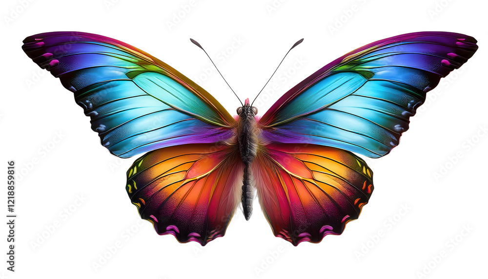 Stunning butterfly with vibrant blue and orange wings, showcasing nature's beauty. Stunning butterfly with vibrant blue and orange wings, showcasing nature's beauty.