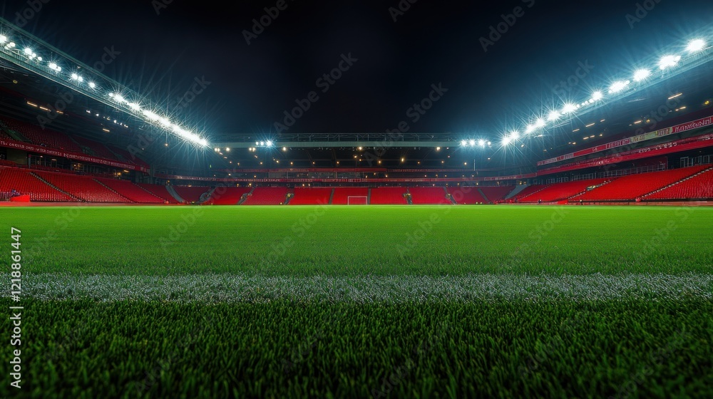 Anfield Stadium at Night: A Majestic View of Liverpool's Football Cathedral