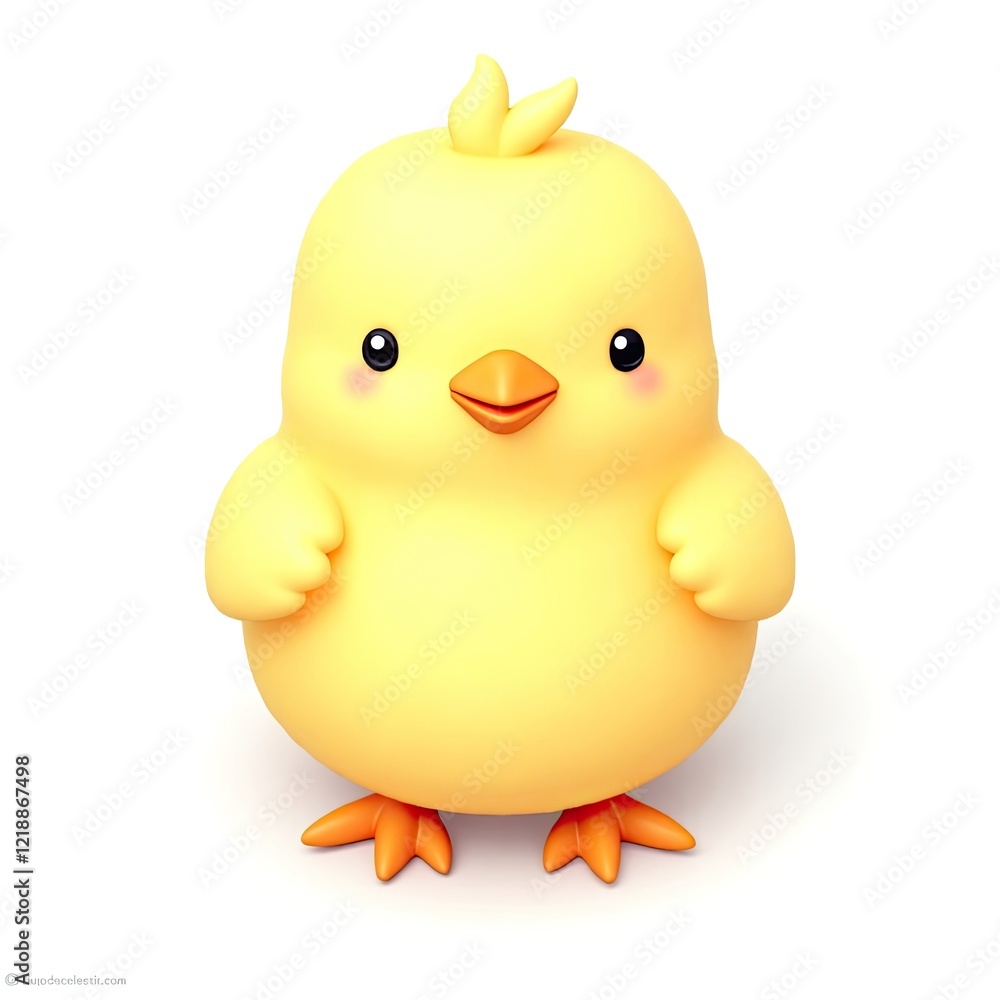 An isometric depiction of a peep marshmallow chick icon An isometric depiction of a peep marshmallow chick icon