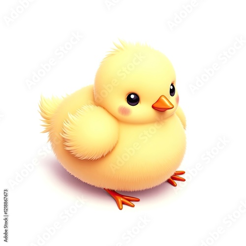 An isometric depiction of a peep marshmallow chick icon photo