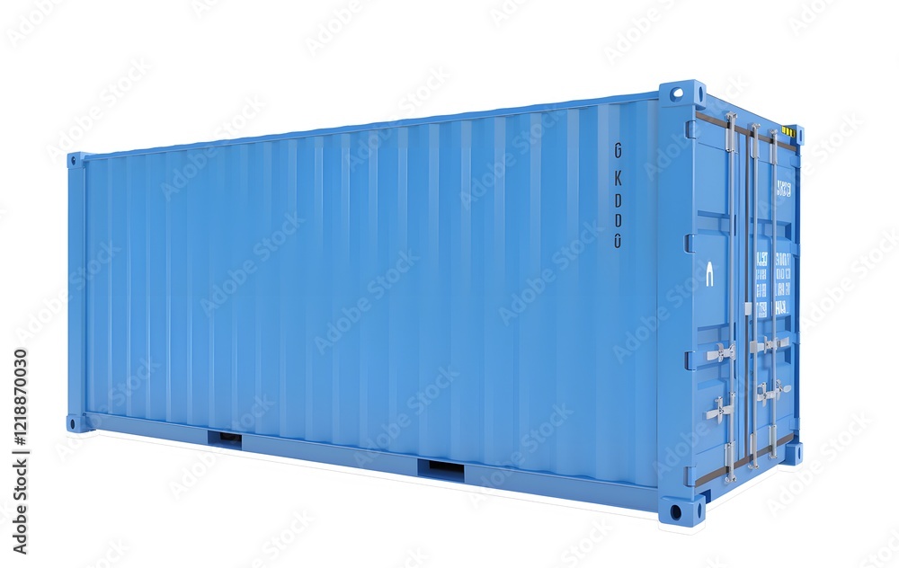 Large Blue Shipping Container - Essential for Global Logistics and Storage. Large Blue Shipping Container - Essential for Global Logistics and Storage.