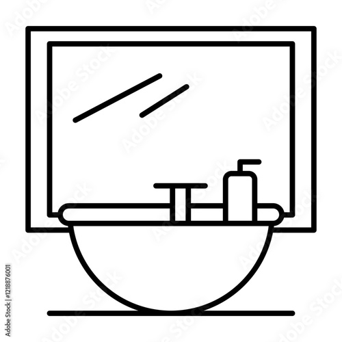 buildings line icon