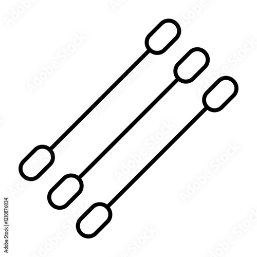 cotton swabs line icon