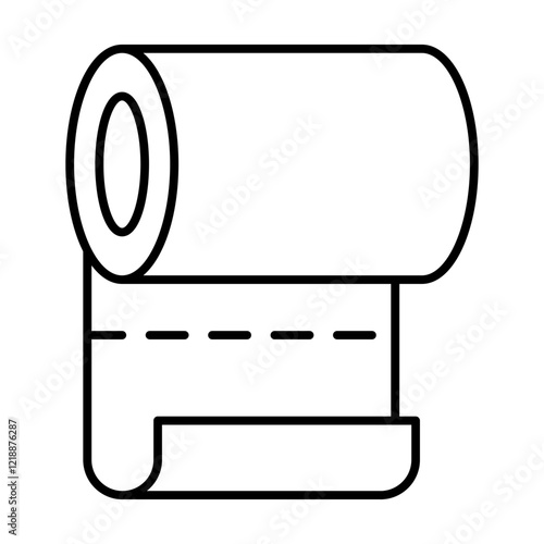 toilet paper line icon