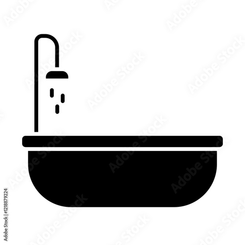 bath glyph icon