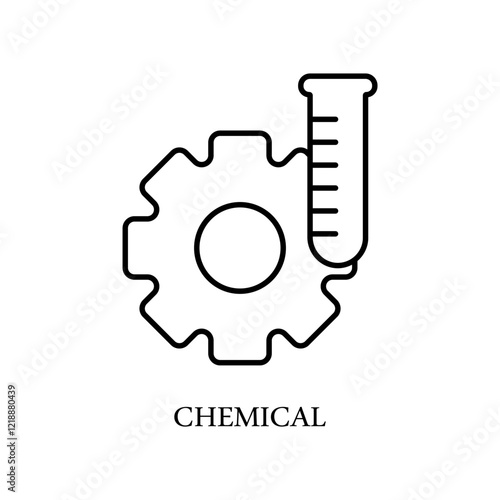 Icon a chemical, isolated against a clean background.