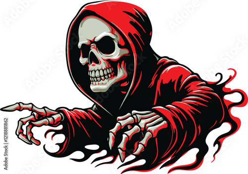 Skeleton in Red and Black Shadow of Death Beckons Grim Reaper Whispers Void best vector T-shirts and Wall Decor Workout Logo Sticker for Gym Decor Wallpaper Wallsticker enlarge cemetry horror Barbell 