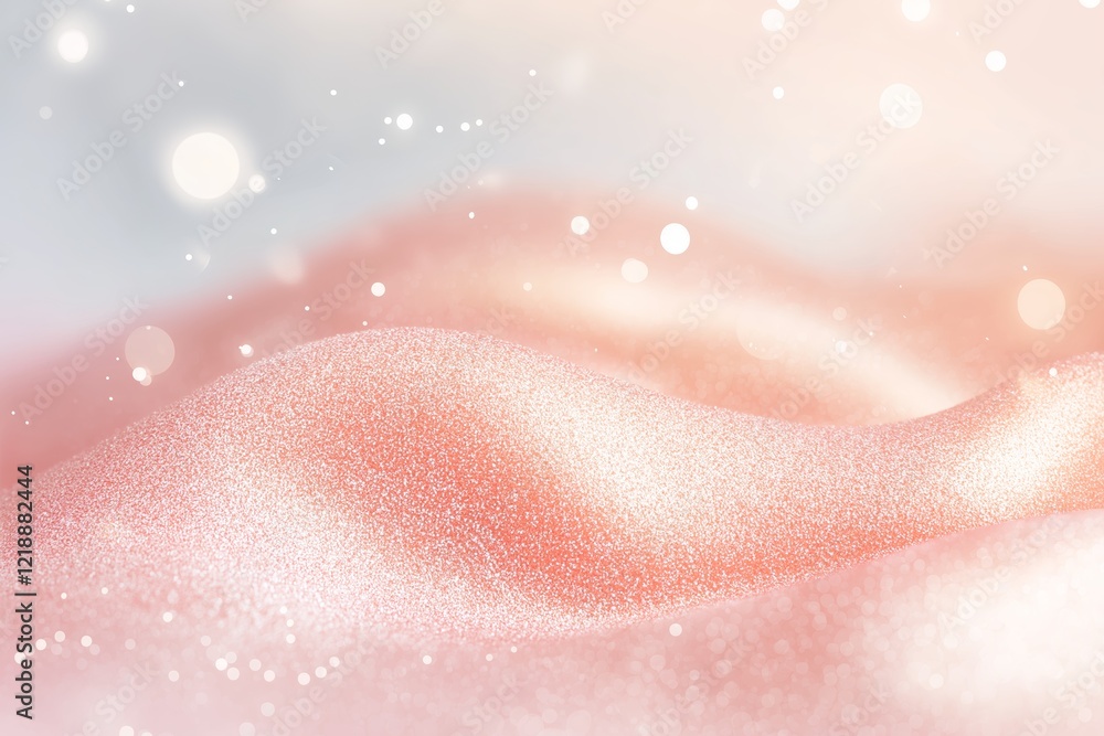 Fototapeta premium pink glitter background with elegant gold bokeh particles