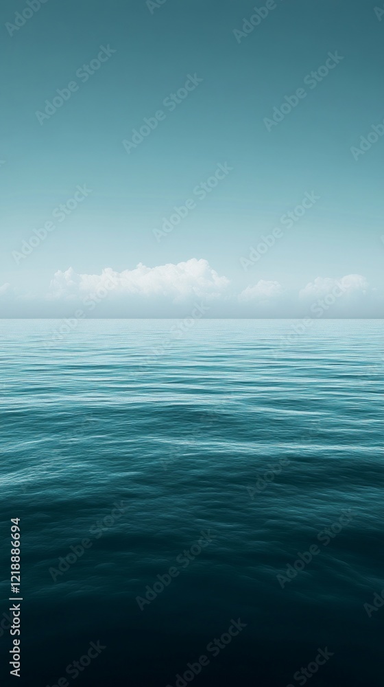 Obraz premium Serene ocean view under a tranquil sky.