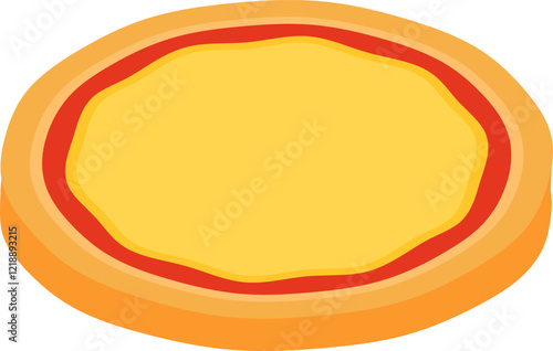 Pizza cartoon without toppings