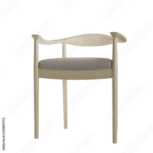 Modern Upholstered Chair with Wooden Frame