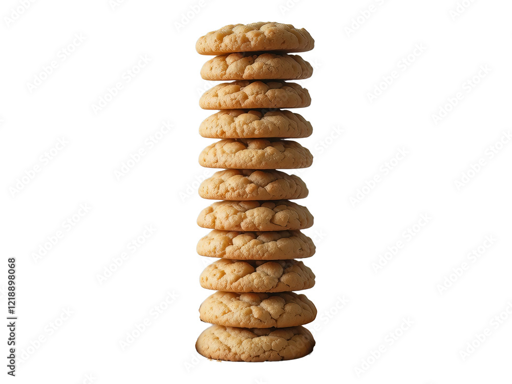 Cookies stacked in a triangular shape Cookies stacked in a triangular shape