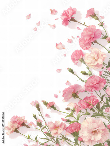 母の日のピンクのカーネーション