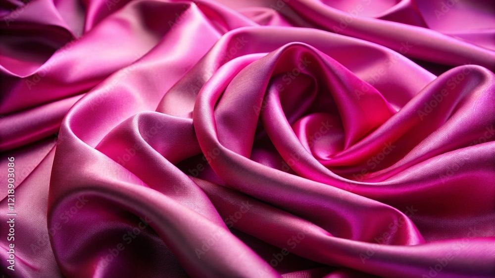 Delicate Pink Silk Fabric Close-up, Soft Light Reflection Delicate Pink Silk Fabric Close-up, Soft Light Reflection