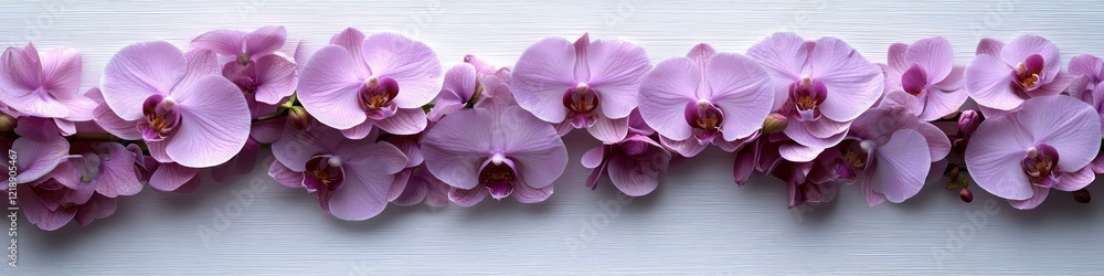 Obraz premium Elegant Pink Orchid Arrangement: A Serene Floral Display