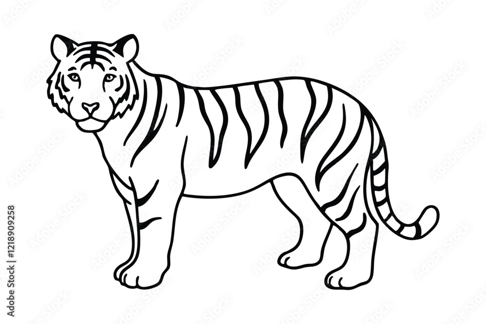 A tiger line art illustration.eps A tiger line art illustration.eps